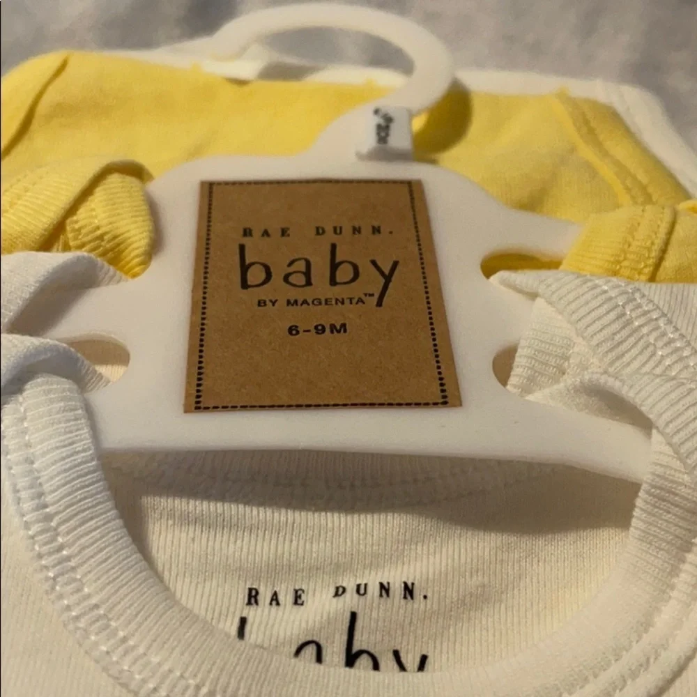 Rae Dunn 3 pack of Onesies 6-9 months